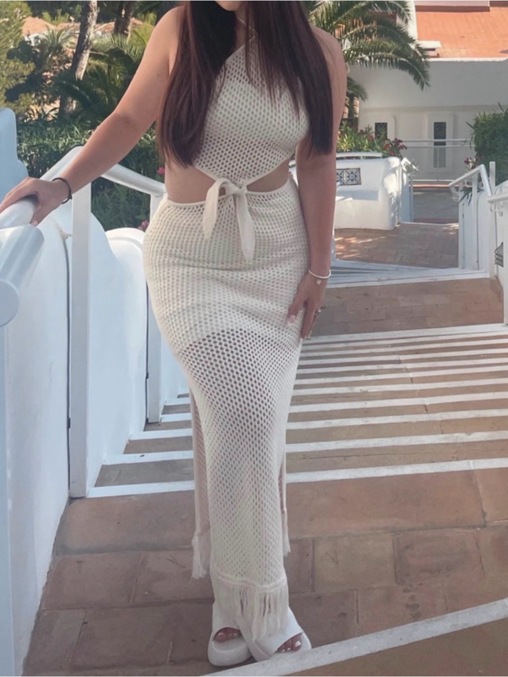 Who wore what crochet beach cover up